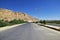 The road in mountains in Wadi Hadhramaut, Yemen