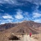 Road from Muktinath to Jomsom on Annapurna Circuit trek, Nepal