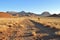 Road in the Namib Desert, Namibia, Africa,  Panoramic view