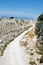 Road near medieval wall, rhodos