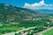 Road near old town Mtskheta (view from Jvari monestery)