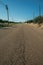 Road next to farm with olive trees