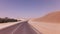 Road from Oasis Liwa to the Abu Dhabi stock footage video