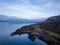 A road passing around the Scottish coastline