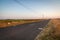 Road on plateau of Valensole, Provence, France