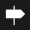 Road pointer dark mode glyph ui icon