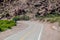 Road through Quebrada de Cafayate valley