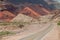 Road through Quebrada de Cafayate valley