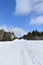 The road of the rang du nord in winter