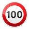Road red sign on white background. Road traffic control.Lane usage. Stop and yield. Regulatory sign. Street. Speed limit