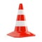 Road red traffic cone