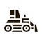 road repair bulldozer icon Vector Glyph Illustration