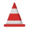 Road repair cone sign vector illustration.