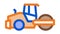 road repair pavering tractor Icon Animation