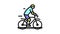 road riding color icon animation