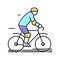 road riding color icon vector illustration