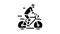 road riding glyph icon animation