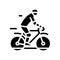 road riding glyph icon vector illustration