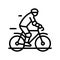 road riding line icon vector illustration
