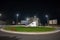 A road roundabout in honor of firefighters in the Alentejo region of Cuba.  night image.