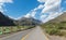 Road that runs through the Cajon del Maipo in the province of Ch