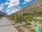 Road that runs through the Cajon del Maipo in the province of Ch