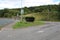 Road scape of road bus turnaround and old coal Truck Treeton Rotherham