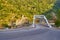 Road scenic with Tianxiang bridge by recreation area in Taroko national park