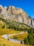 Road through the Sella Pass