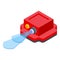 Road sensor projector icon isometric vector. Car drive