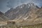 The road between Shimshal village 3100m and Upper Shimshal 5,680m runs through steep gorges on narrow paths and hollowed out i