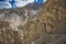 The road between Shimshal village 3100m and Upper Shimshal 5,680m runs through steep gorges on narrow paths and hollowed out i