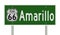Road sign for Amarillo Texas on Route 66