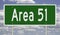 Road sign for Area 51