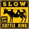 Road sign - Attention Animal, Cattle Crossing. Vector illustration
