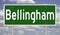 Road sign for Bellingham Washington