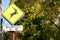 Road sign of Beware of Deers at Nara Park