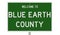 Road sign for Blue Earth County