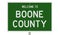 Road sign for Boone County