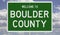 Road sign for Boulder County