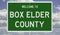 Road sign for Box Elder County