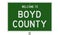 Road sign for Boyd County