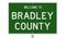 Road sign for Bradley County