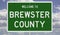 Road sign for Brewster County