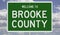 Road sign for Brooke County