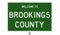 Road sign for Brookings County