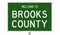 Road sign for Brooks County