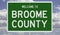 Road sign for Broome County