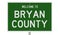 Road sign for Bryan County