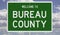 Road sign for Bureau County